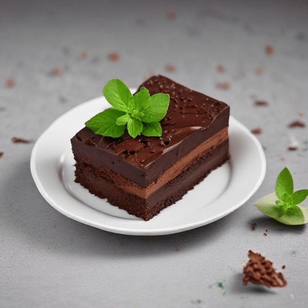 Brownie With Mint On Top