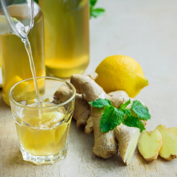 Hot Lemon Water with Ginger