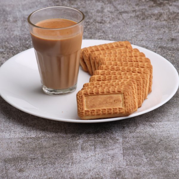 chai and biscuit