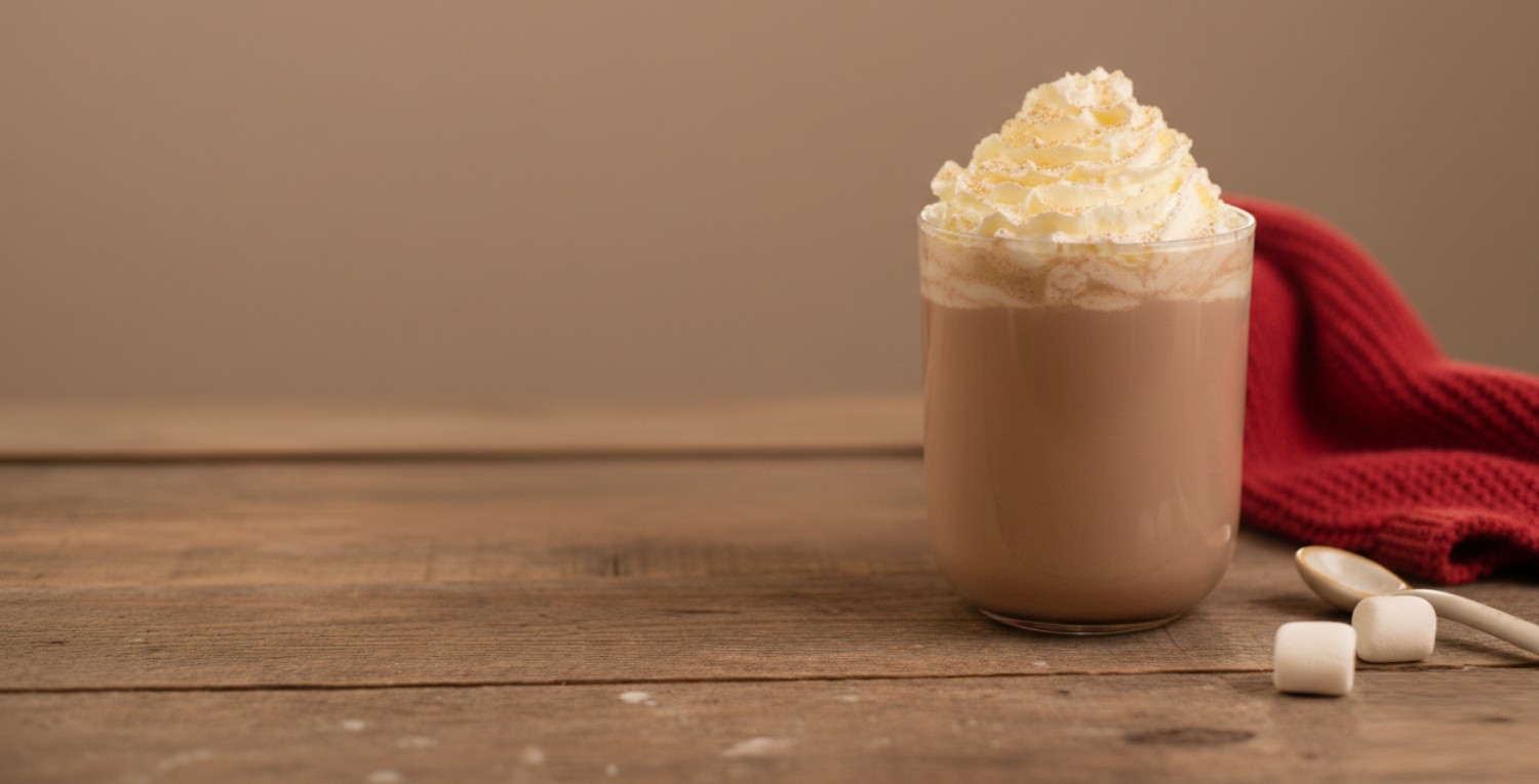 hot chocolate on a table